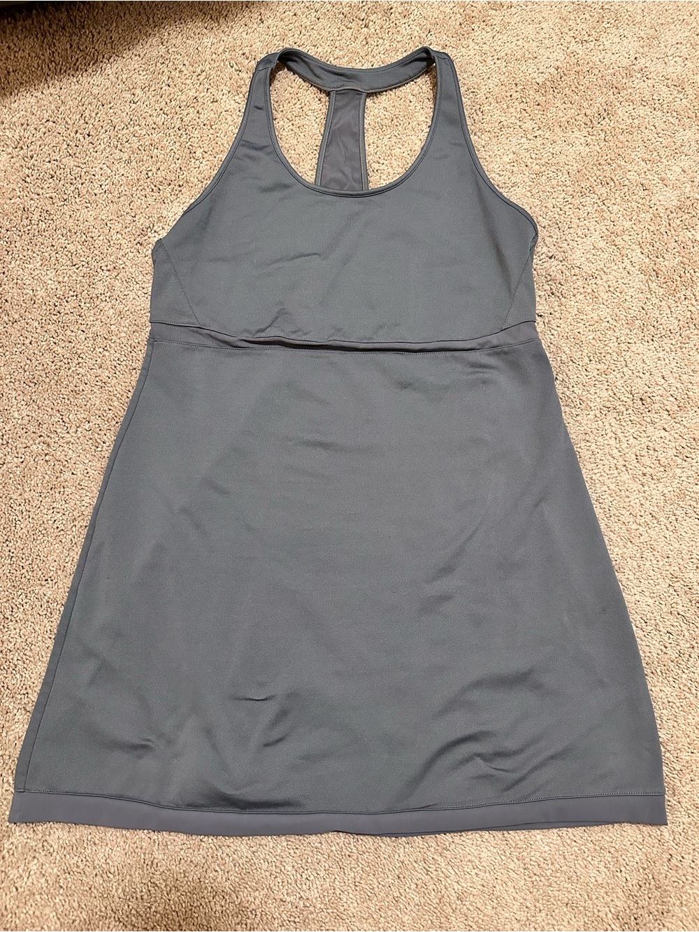 Gap Fit Athletic Racerback Tank Dress - Slate Gray